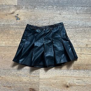 Faux Black Leather Pleated Skort - Abercrombie & Fitch Kids